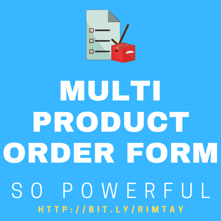 Multi Product Order Form