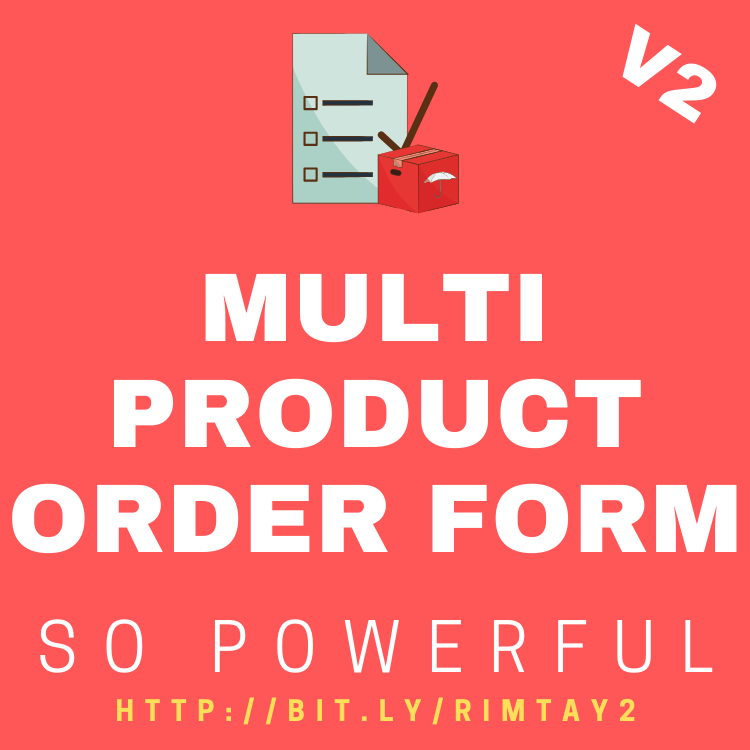 Multi Product Order Form 2